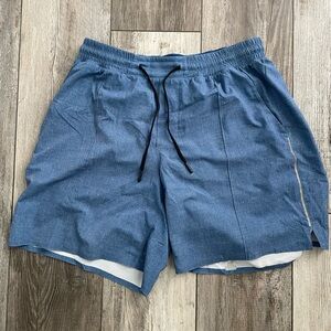 lululemon athletica Men’s Blue Athletic Drawstring Shorts